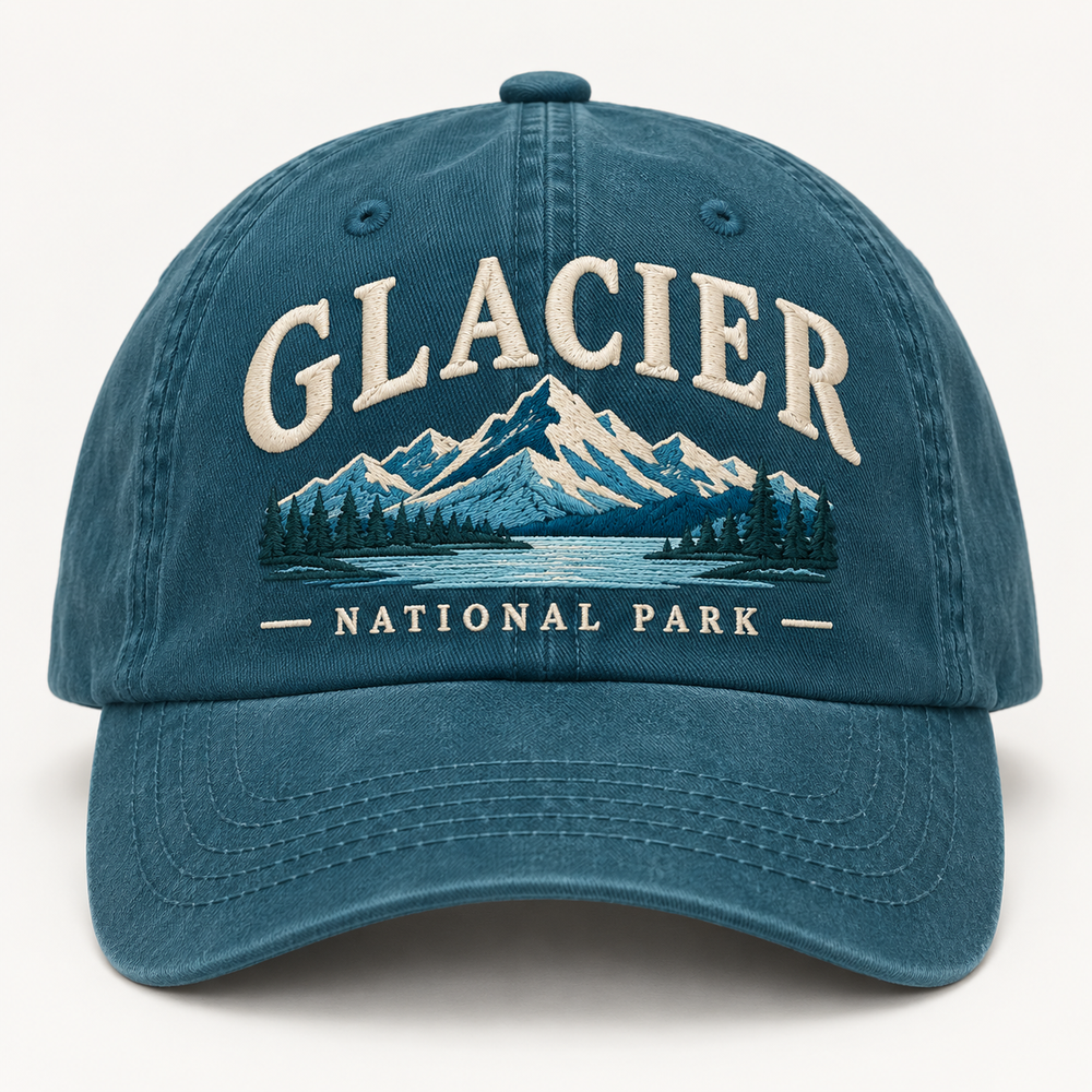 Glacier National Park Embroidered Hat