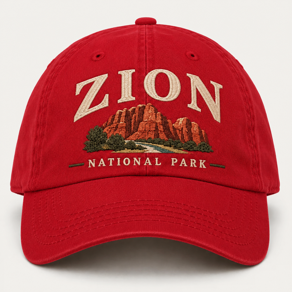 Zion National Park Embroidered Hat