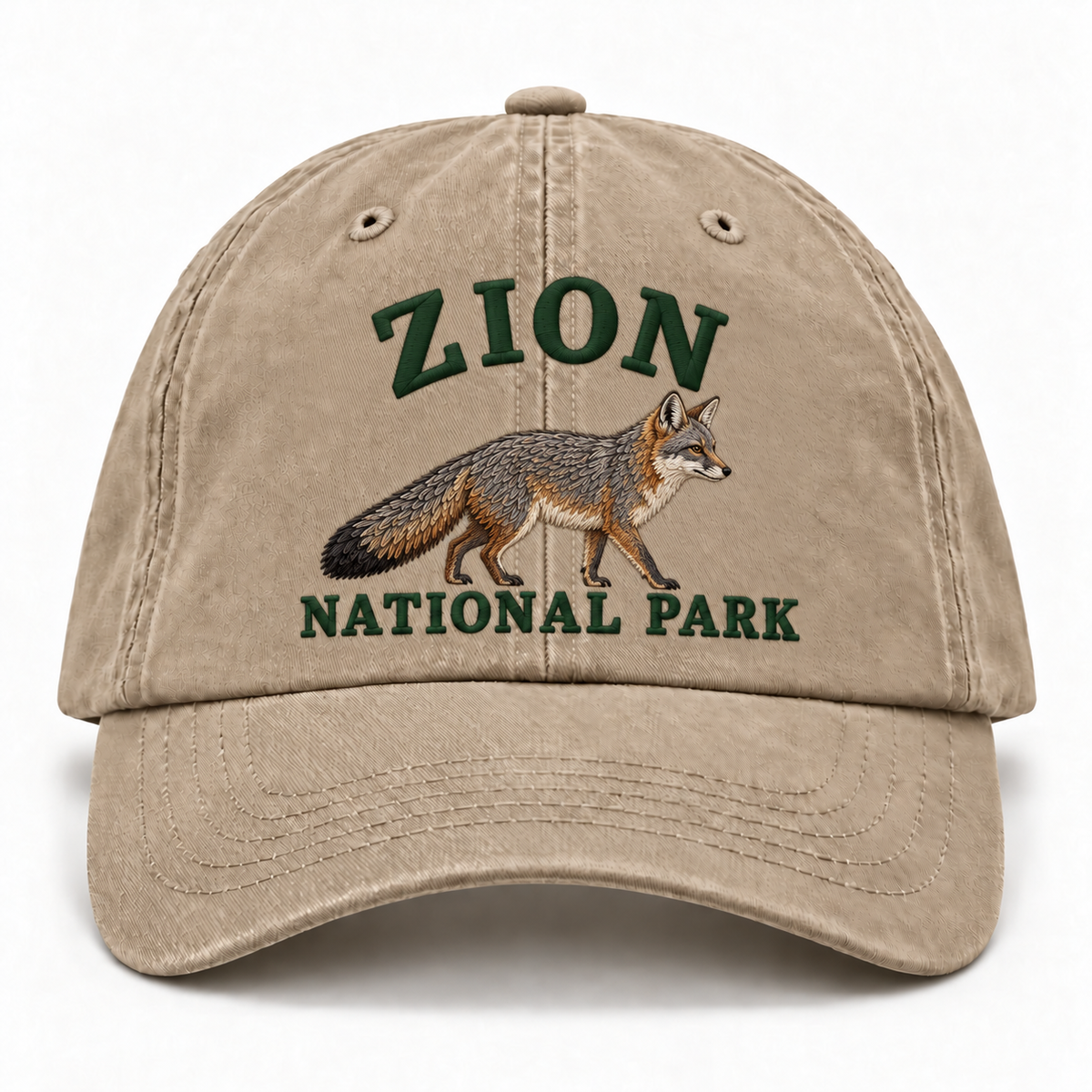 Zion National Park Wild Animal Embroidered Hat