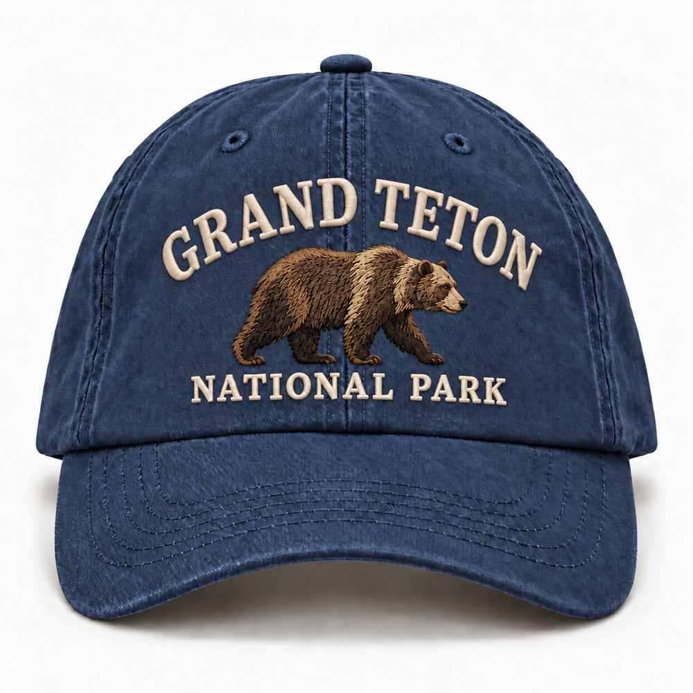Grand Teton National Park Wild Animal Embroidered Hat