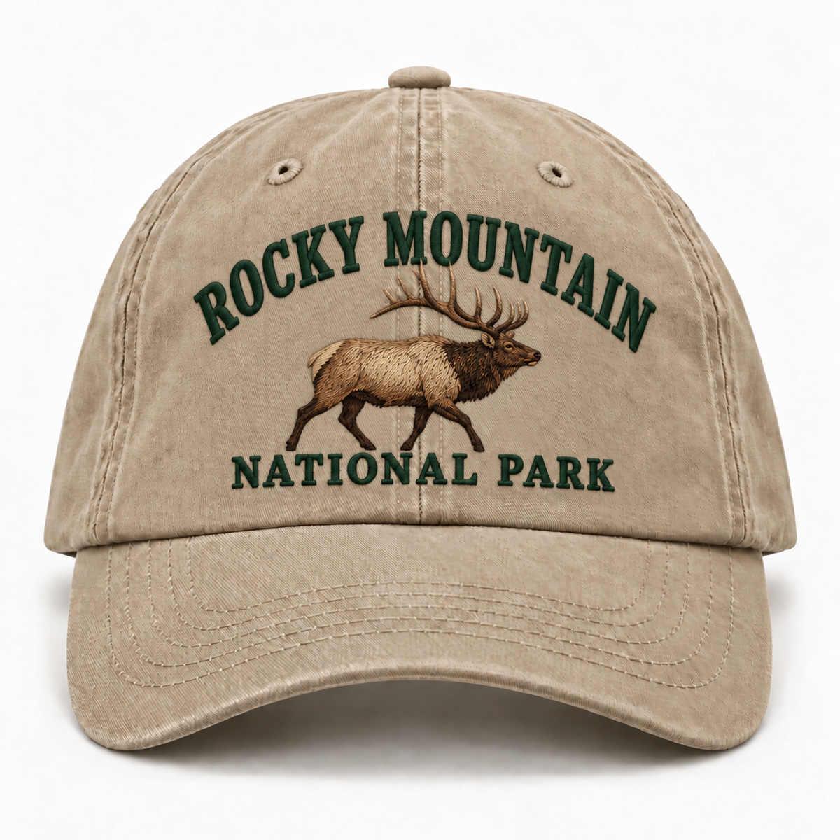Rocky Mountain National Park Wild Animal Embroidered Hat