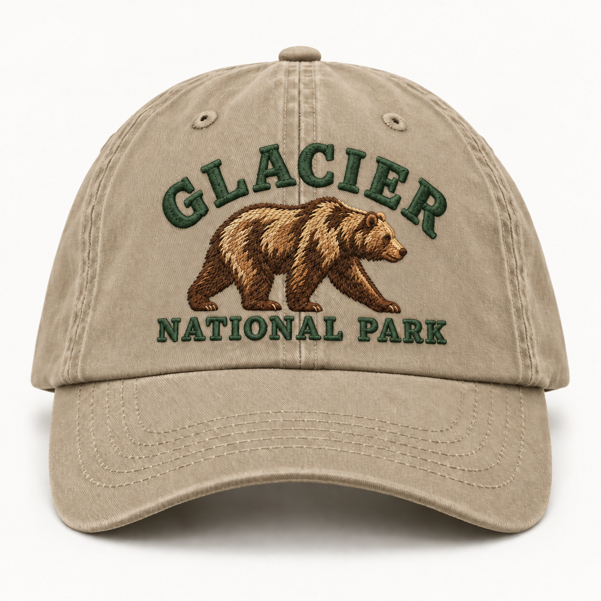 Glacier National Park Wild Animal Embroidered Hat