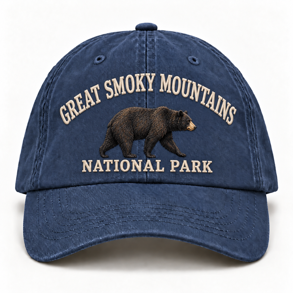 Great Smoky Mountains National Park Wild Animal Embroidered Hat