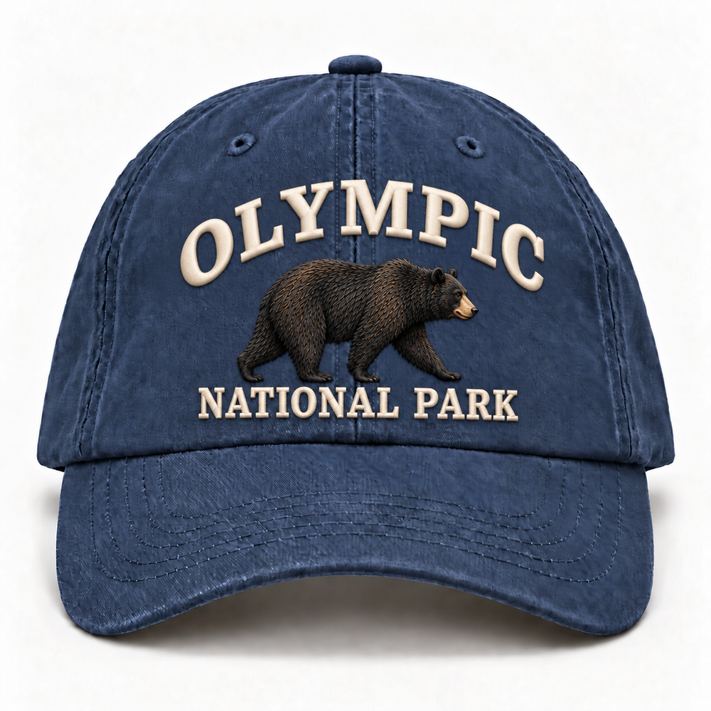 Olympic National Park Wild Animal Embroidered Hat