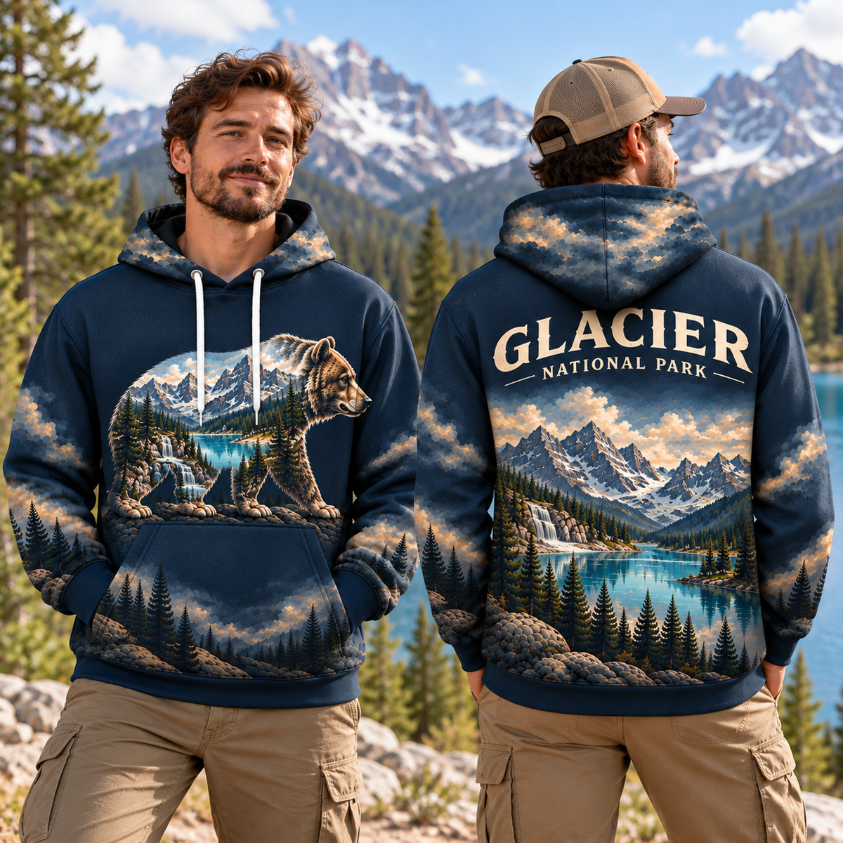 Glacier National Park Wild Within Hoodies