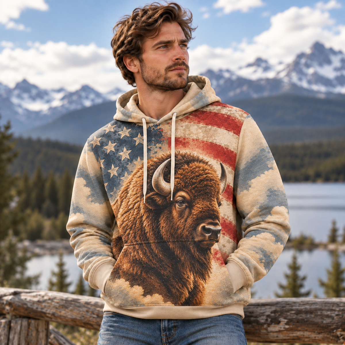 American Bison | Wild Animal Hoodies