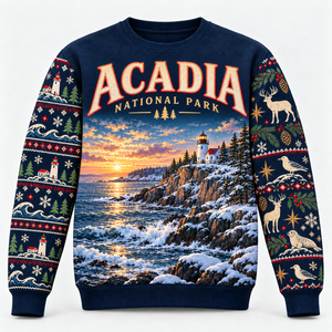 Acadia National Park Christmas Sweatshirt