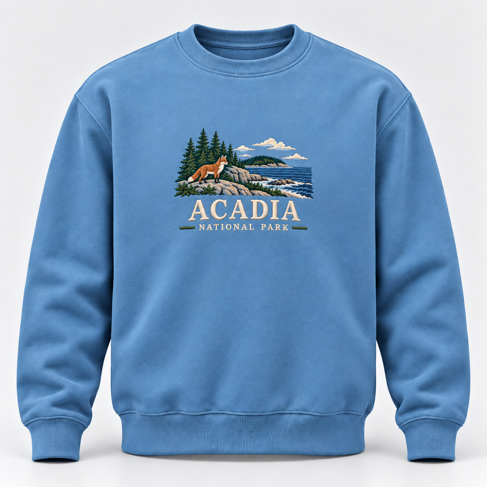 Acadia National Park Embroidered Sweatshirt