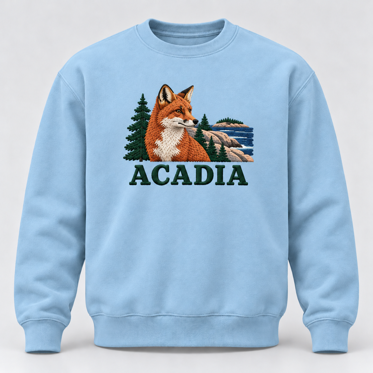 Acadia National Park Embroidered Red Fox Sweatshirt - photo 2