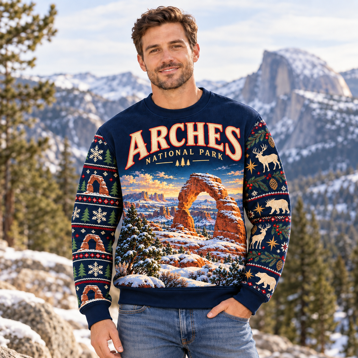 Arches National Park Christmas Sweatshirt - photo 2