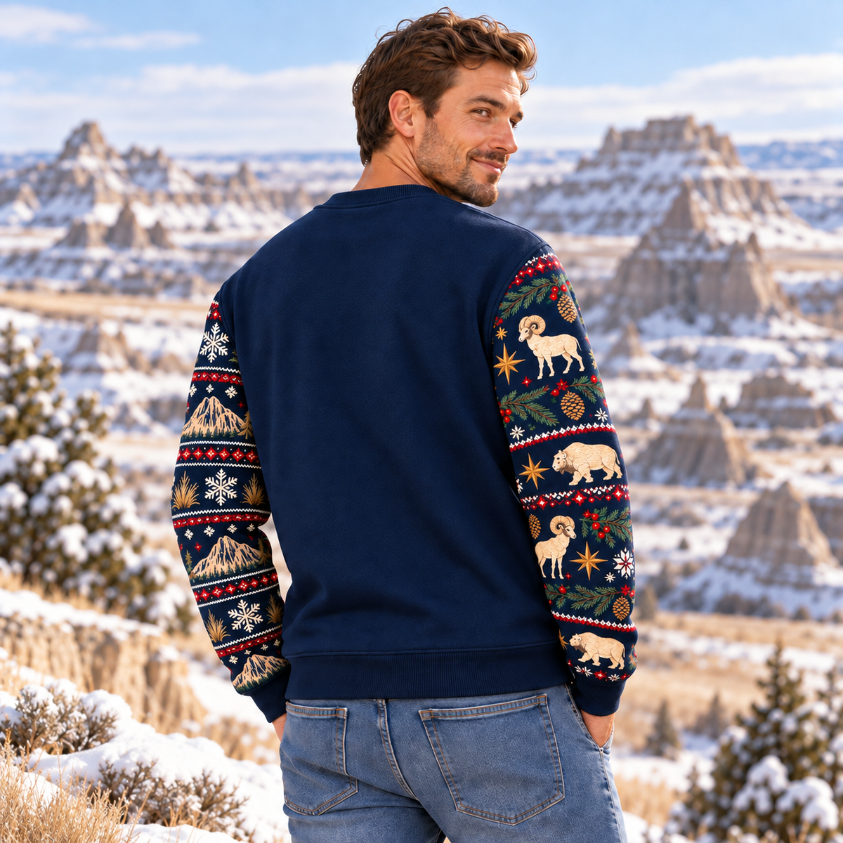 Badlands National Park Christmas Sweatshirt - photo 3