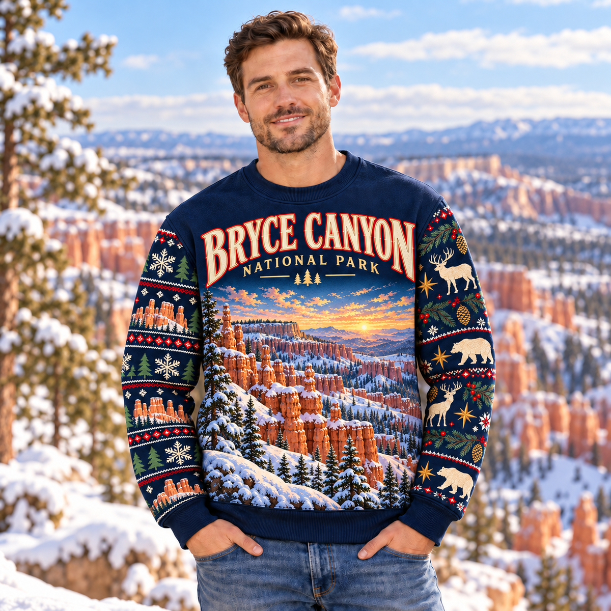 Bryce Canyon National Park Christmas Sweatshirt - photo 2