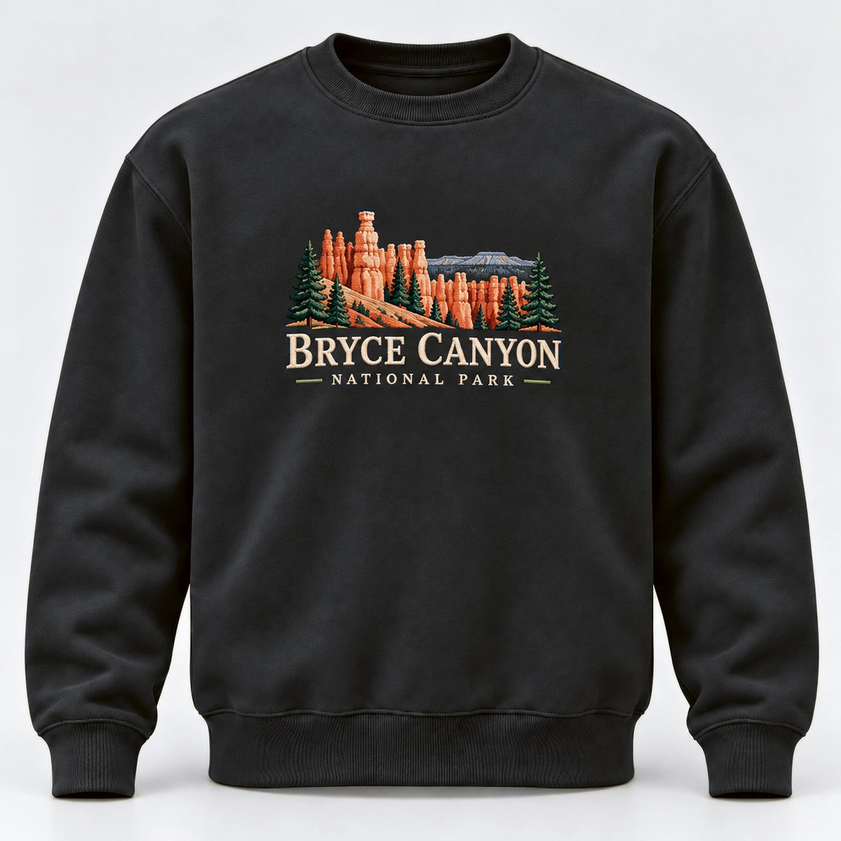 Bryce Canyon National Park Embroidered Sweatshirt - Black