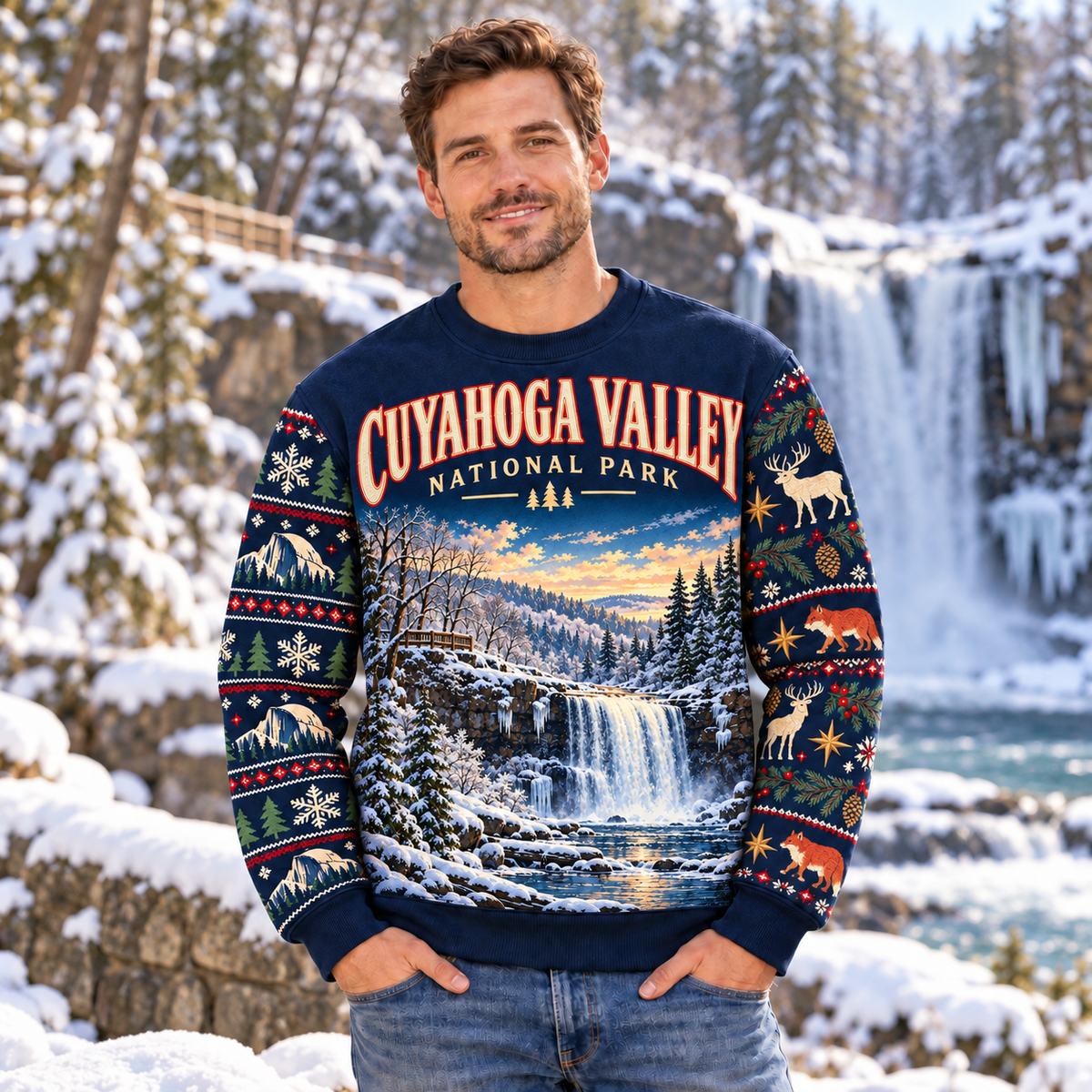 Cuyahoga Valley National Park Christmas Sweatshirt - photo 2