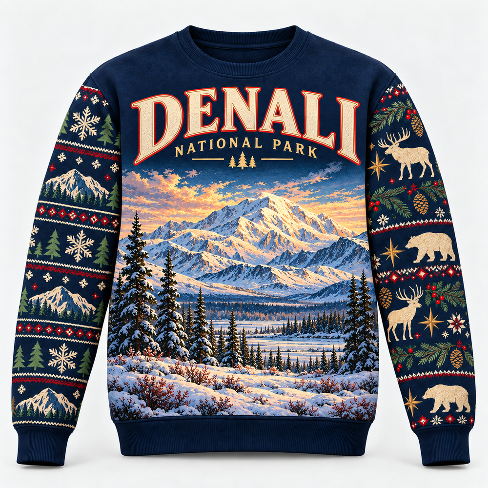 Denali National Park Christmas Sweatshirt