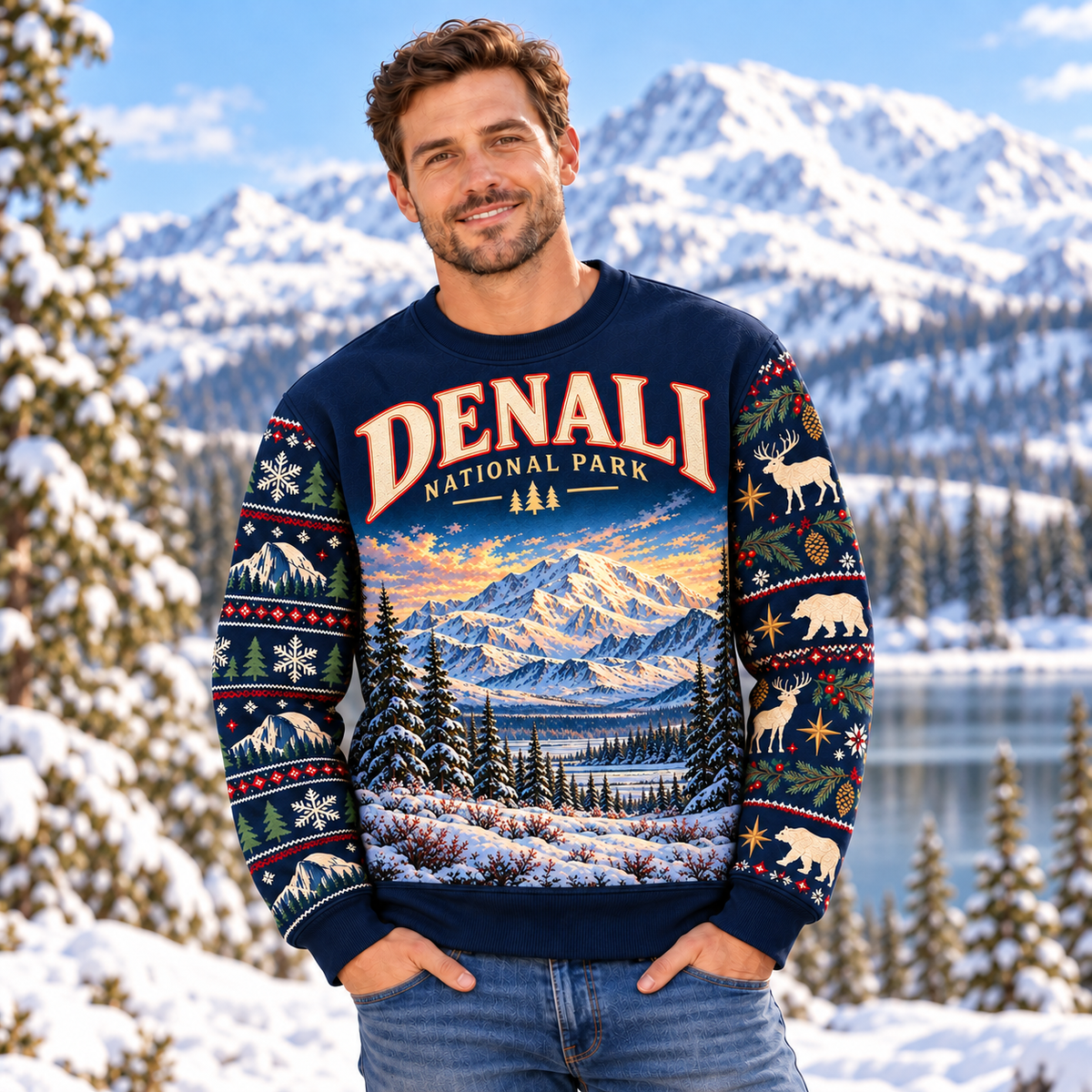 Denali National Park Christmas Sweatshirt - photo 2
