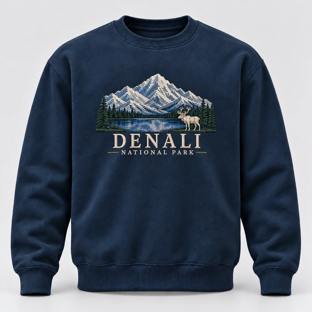 Denali National Park Embroidered Sweatshirt