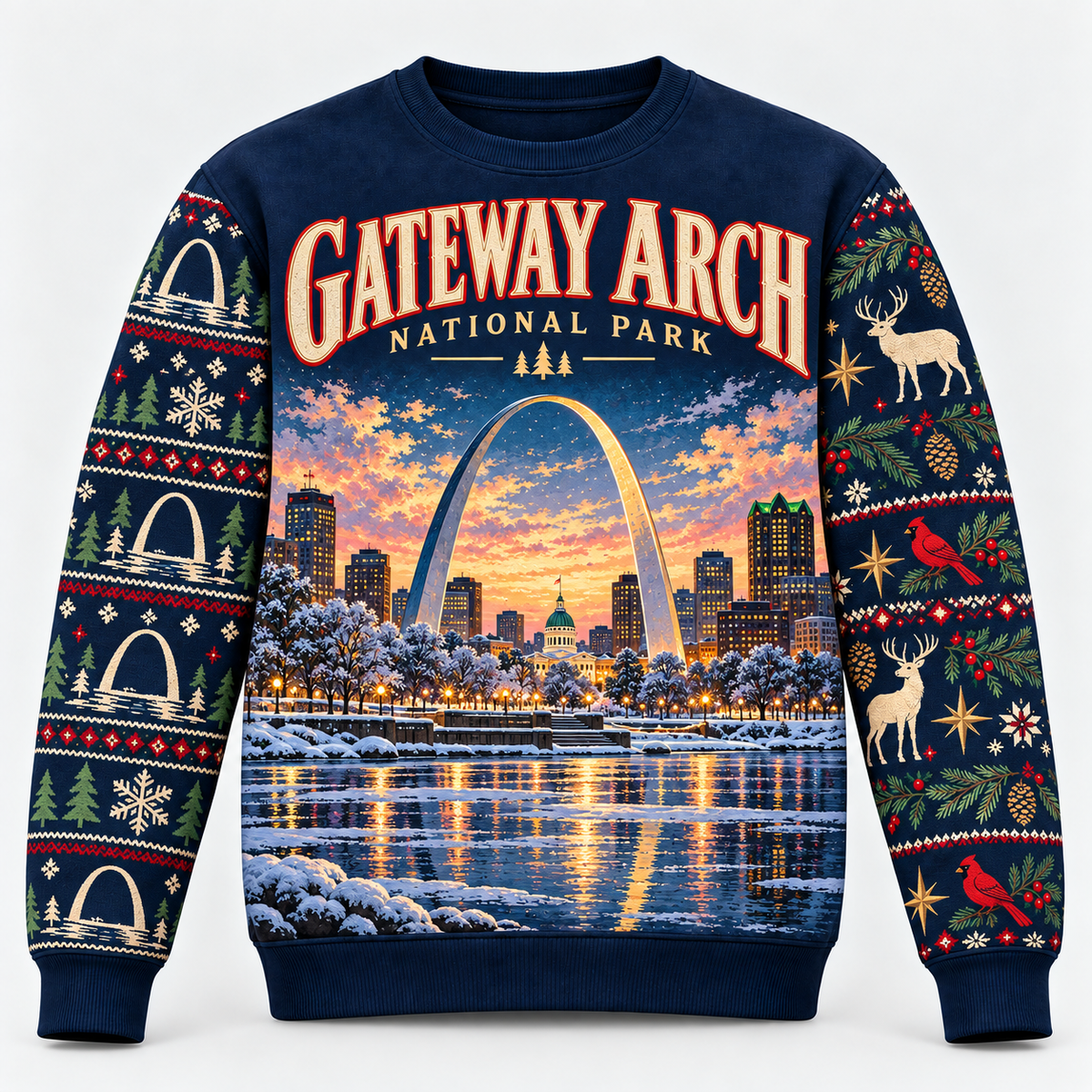 Gateway Arch National Park Christmas Sweatshirt - photo 1