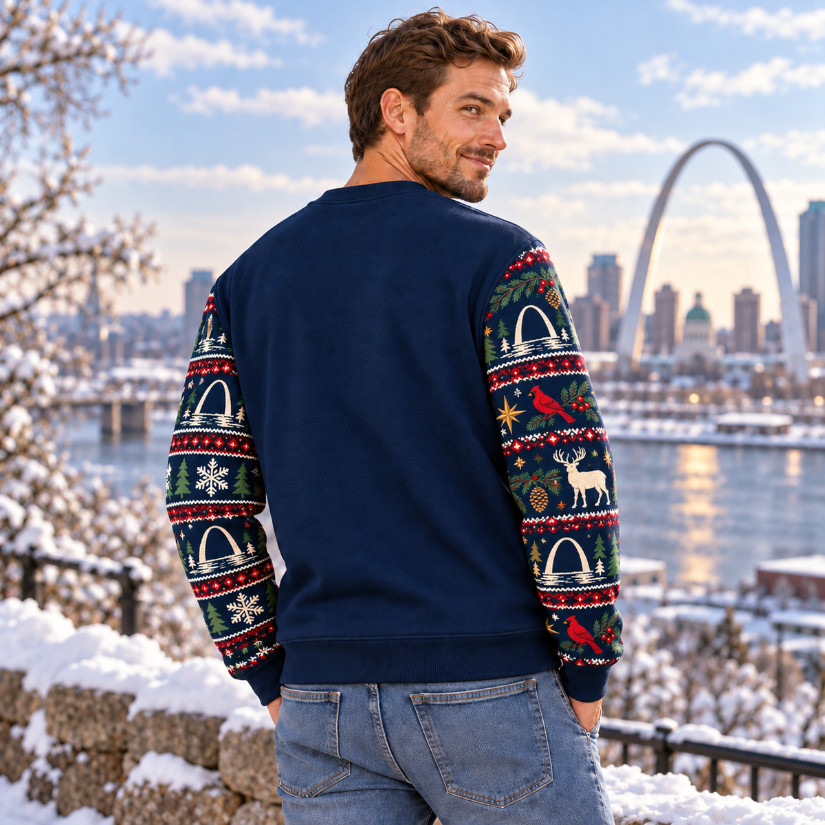 Gateway Arch National Park Christmas Sweatshirt - photo 3