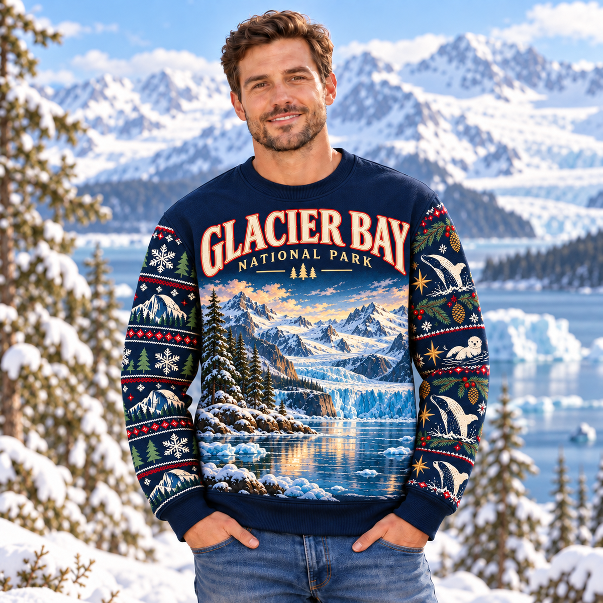 Glacier Bay National Park Christmas Sweatshirt - photo 2