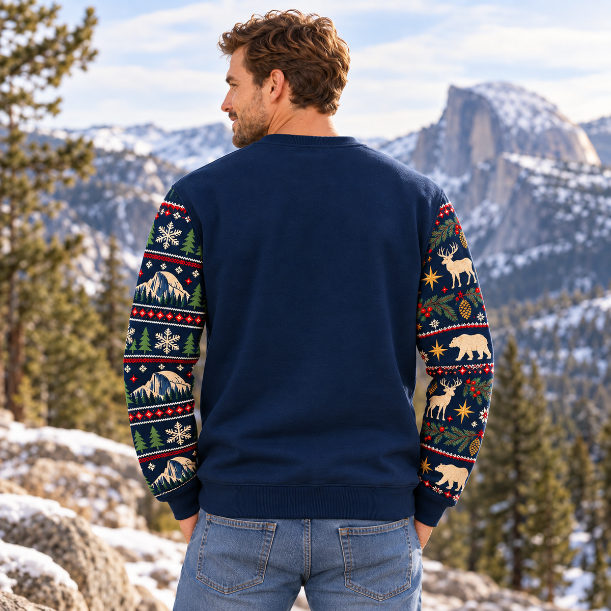 Glacier National Park Christmas Sweatshirt - photo 3