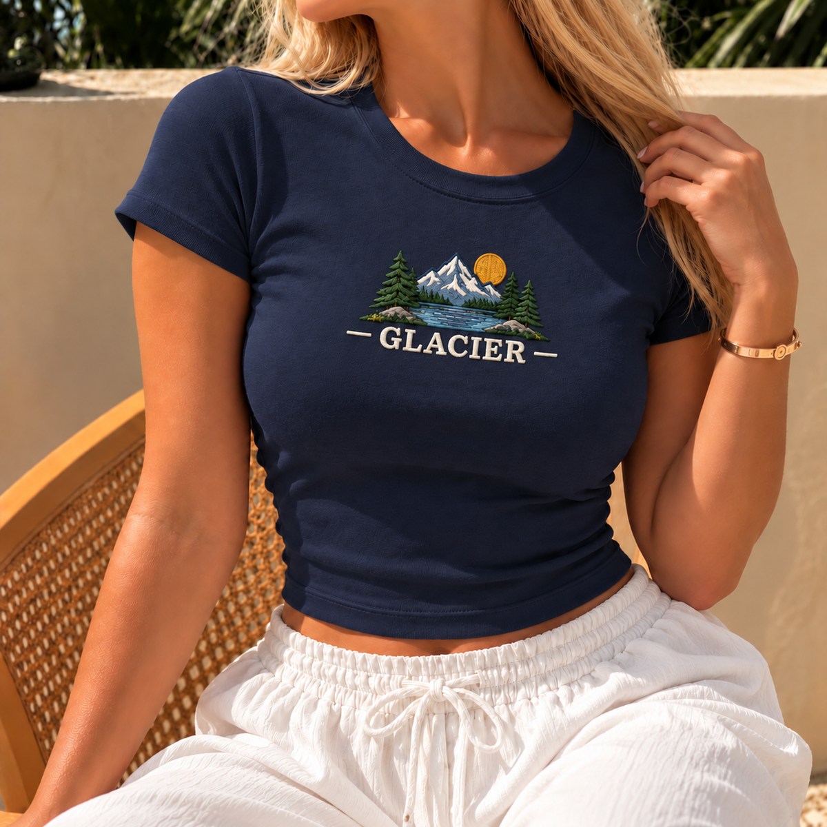 Glacier National Park Cropped Baby Tee - photo 3