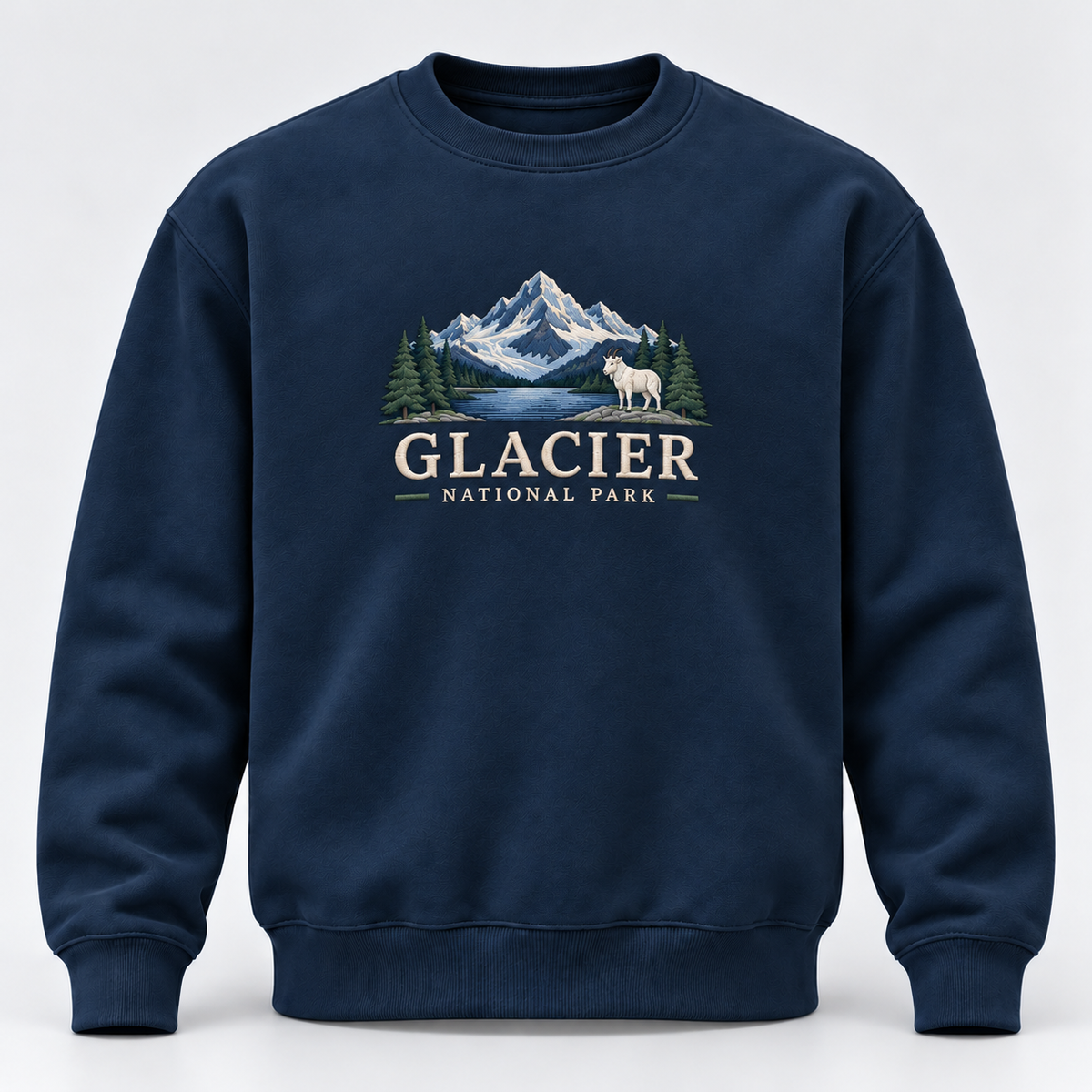 Glacier National Park Embroidered Sweatshirt