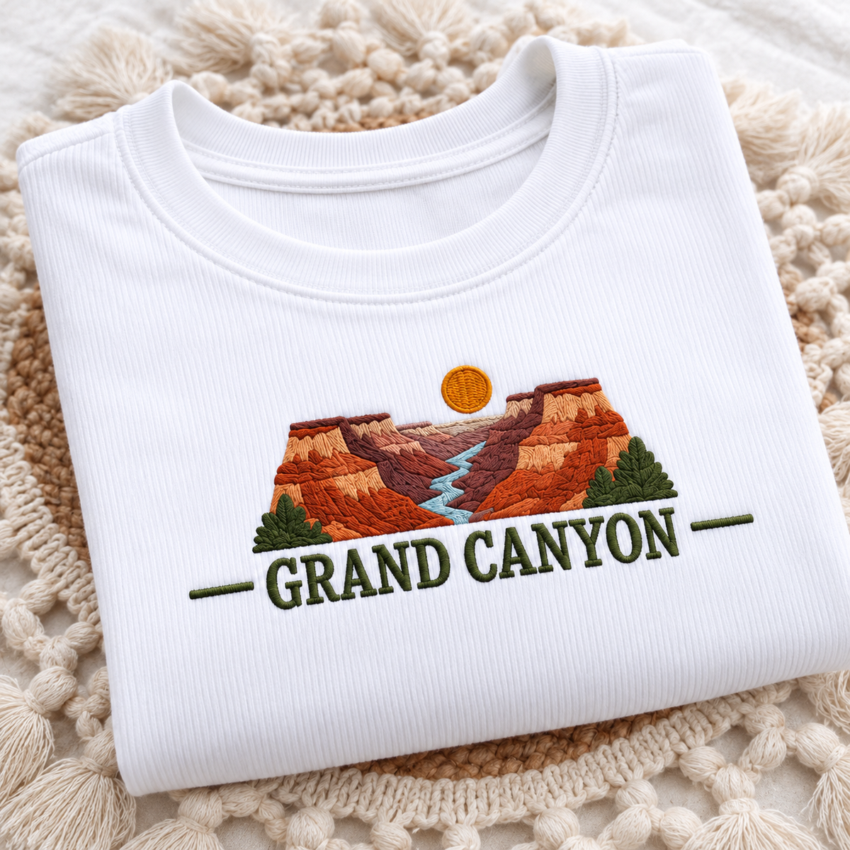 Grand Canyon National Park Cropped Baby Tee - White - photo 1