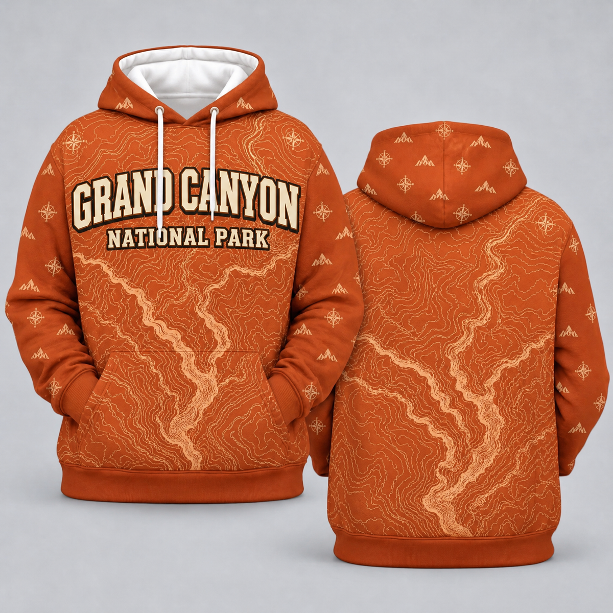 Grand Canyon National Park Topo Map Hoodie