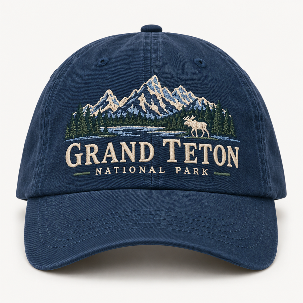 Grand Teton National Park Embroidered Hat