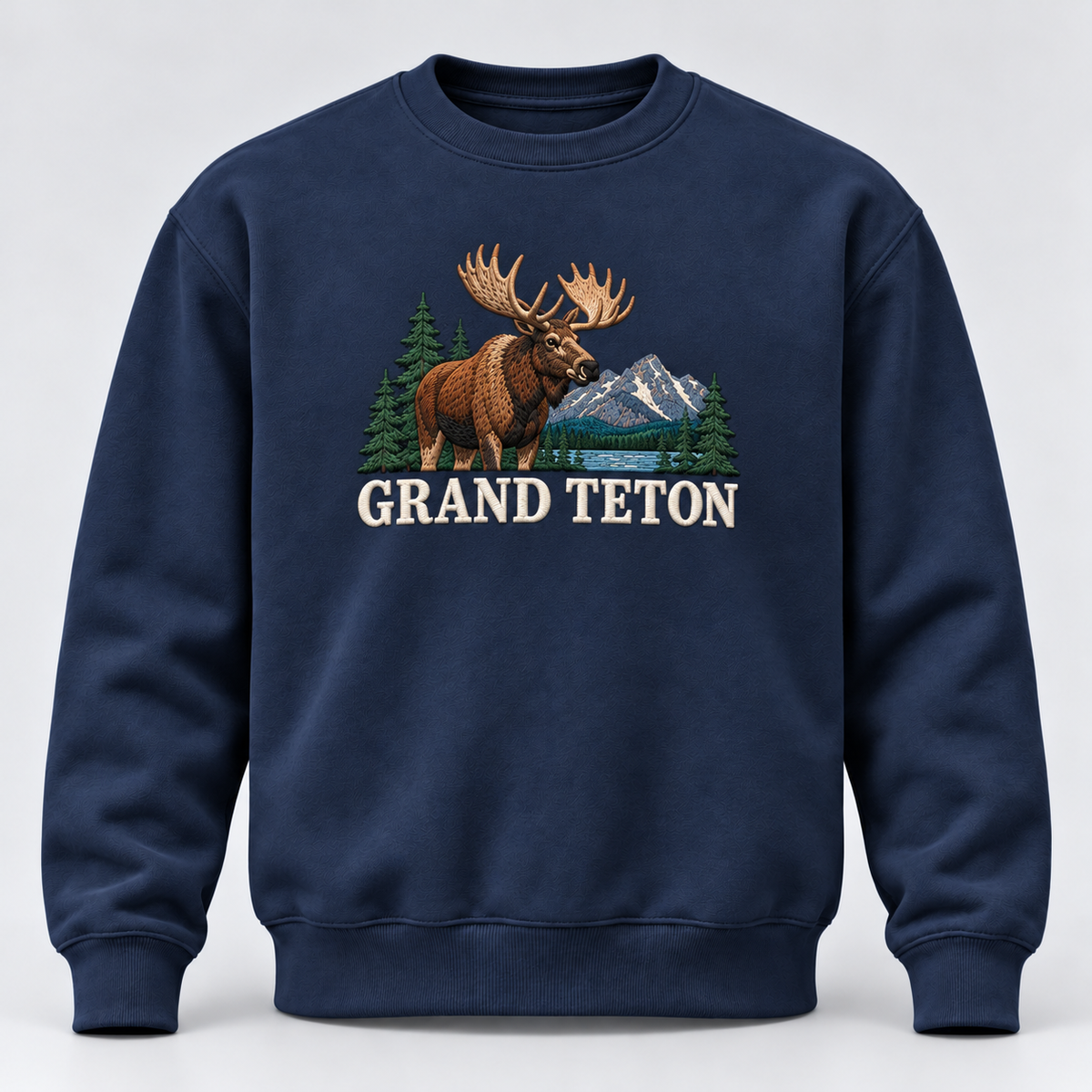 Grand Teton National Park Embroidered Moose Sweatshirt - photo 2