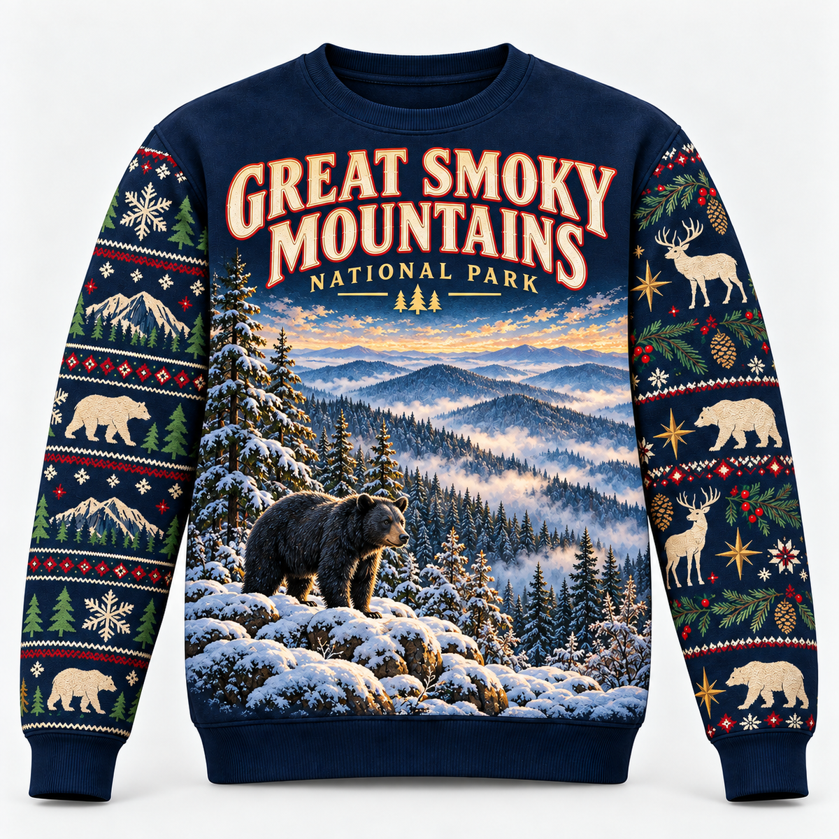 Great Smoky Mountains National Park Christmas Sweatshirt - photo 1