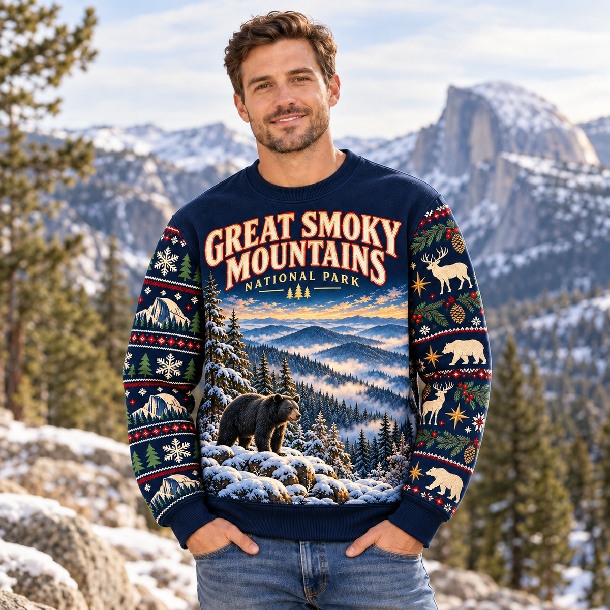 Great Smoky Mountains National Park Christmas Sweatshirt - photo 2