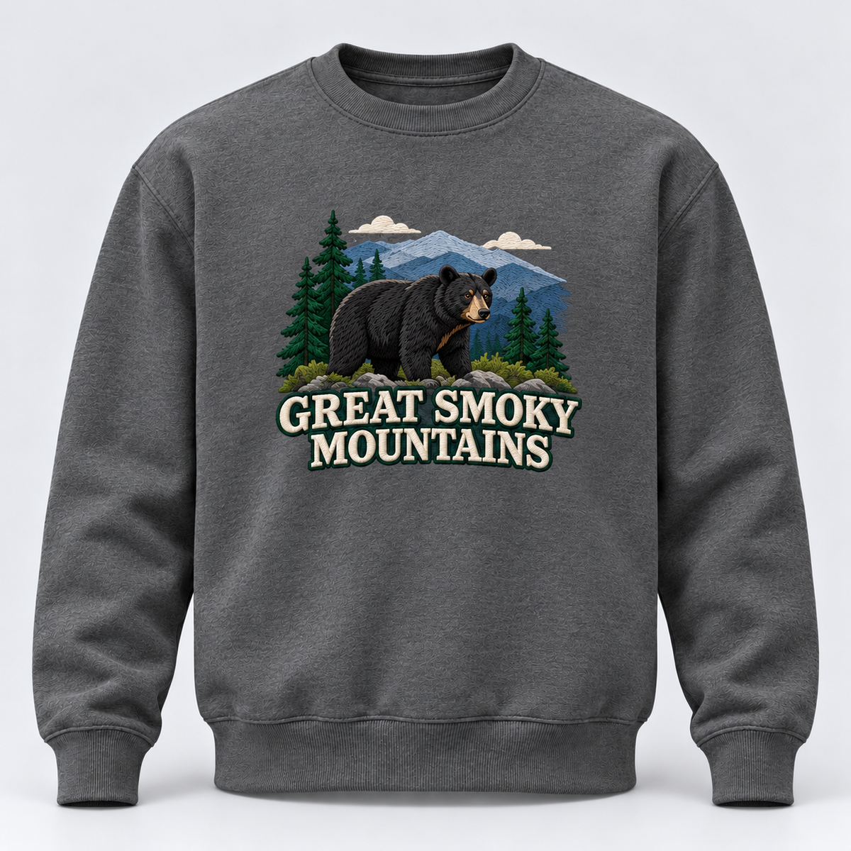 Great Smoky Mountains National Park Embroidered Black Bear Sweatshirt - photo 2