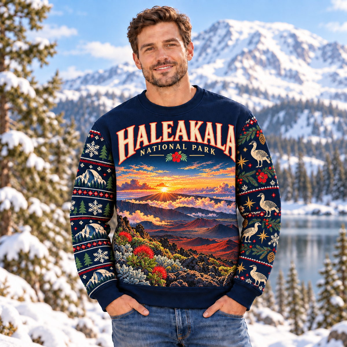 Haleakalā National Park Christmas Sweatshirt - photo 2