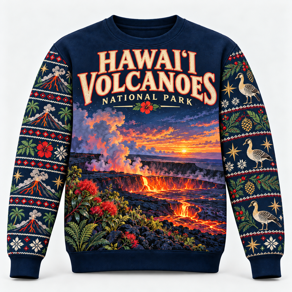 Hawaiʻi Volcanoes National Park Christmas Sweatshirt