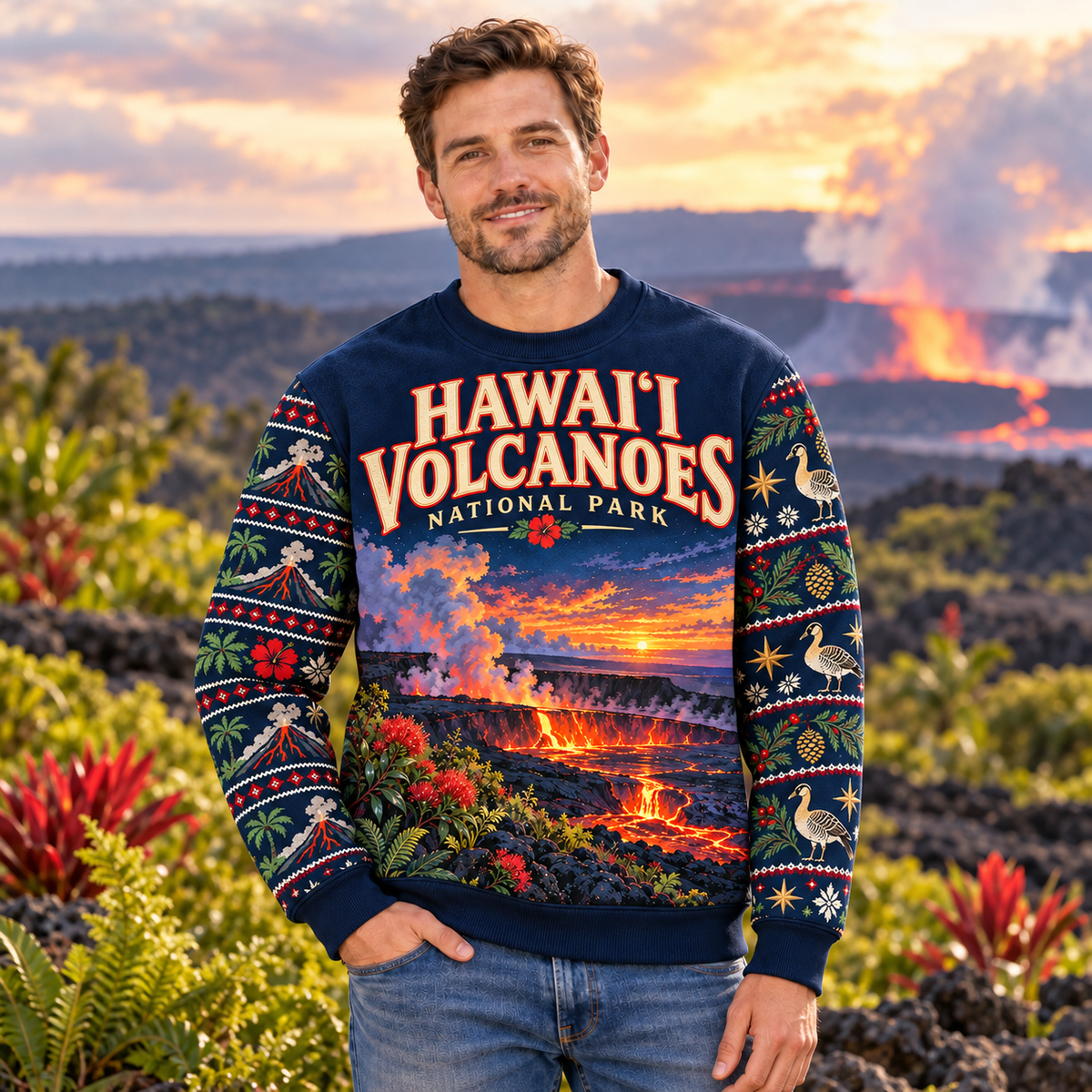 Hawaiʻi Volcanoes National Park Christmas Sweatshirt - photo 2