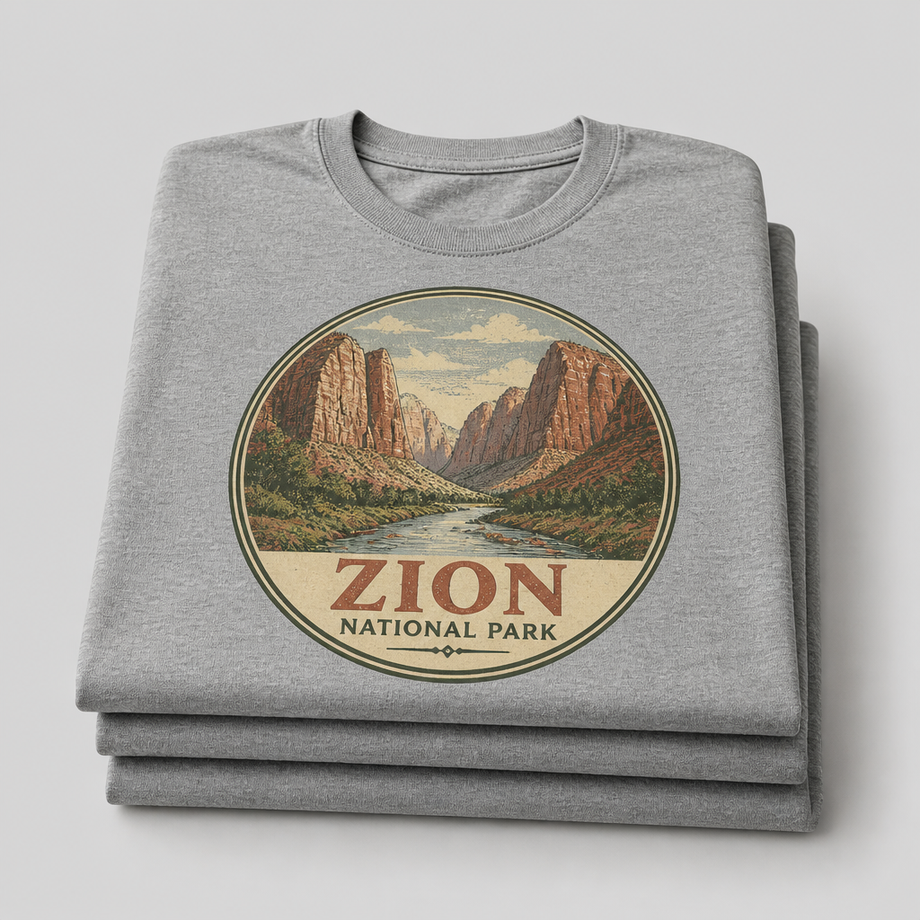 Zion National Park T-Shirt folded stack