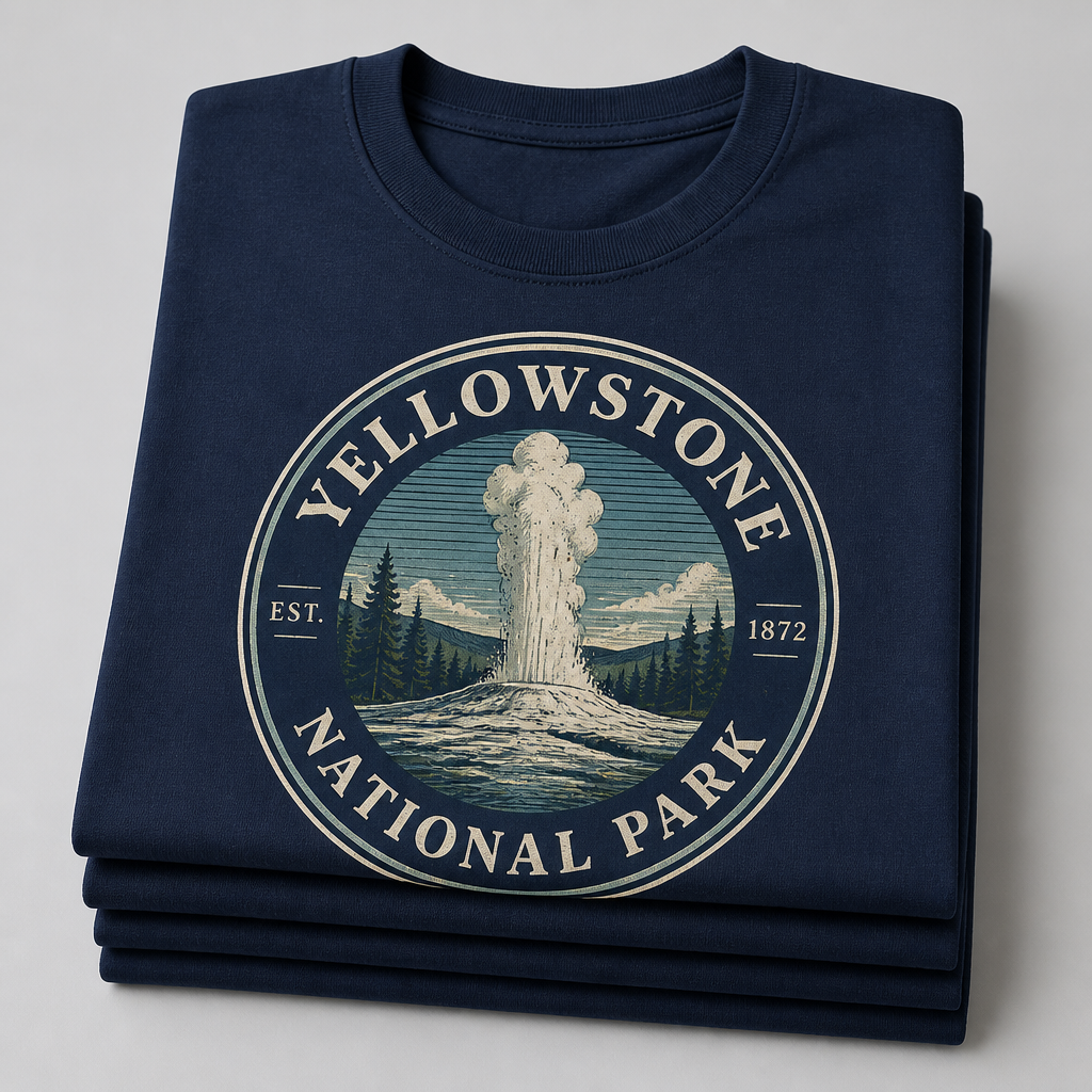 Yellowstone National Park T-Shirt folded stack