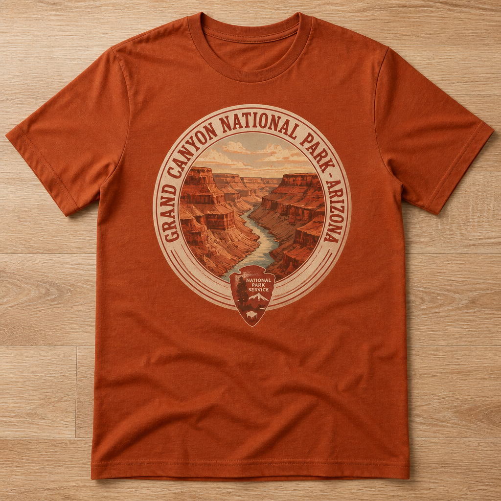 Grand Canyon National Park T-Shirt flat lay
