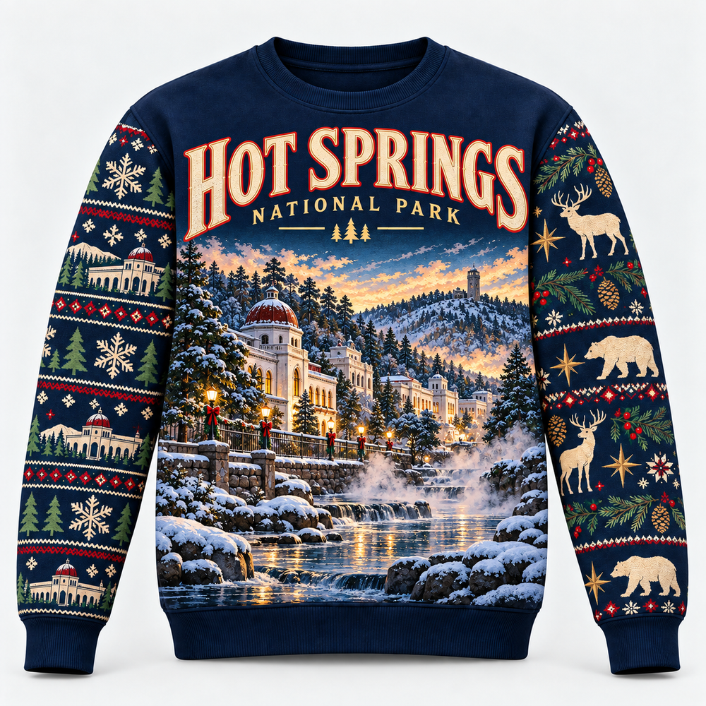 Hot Springs National Park Christmas Sweatshirt