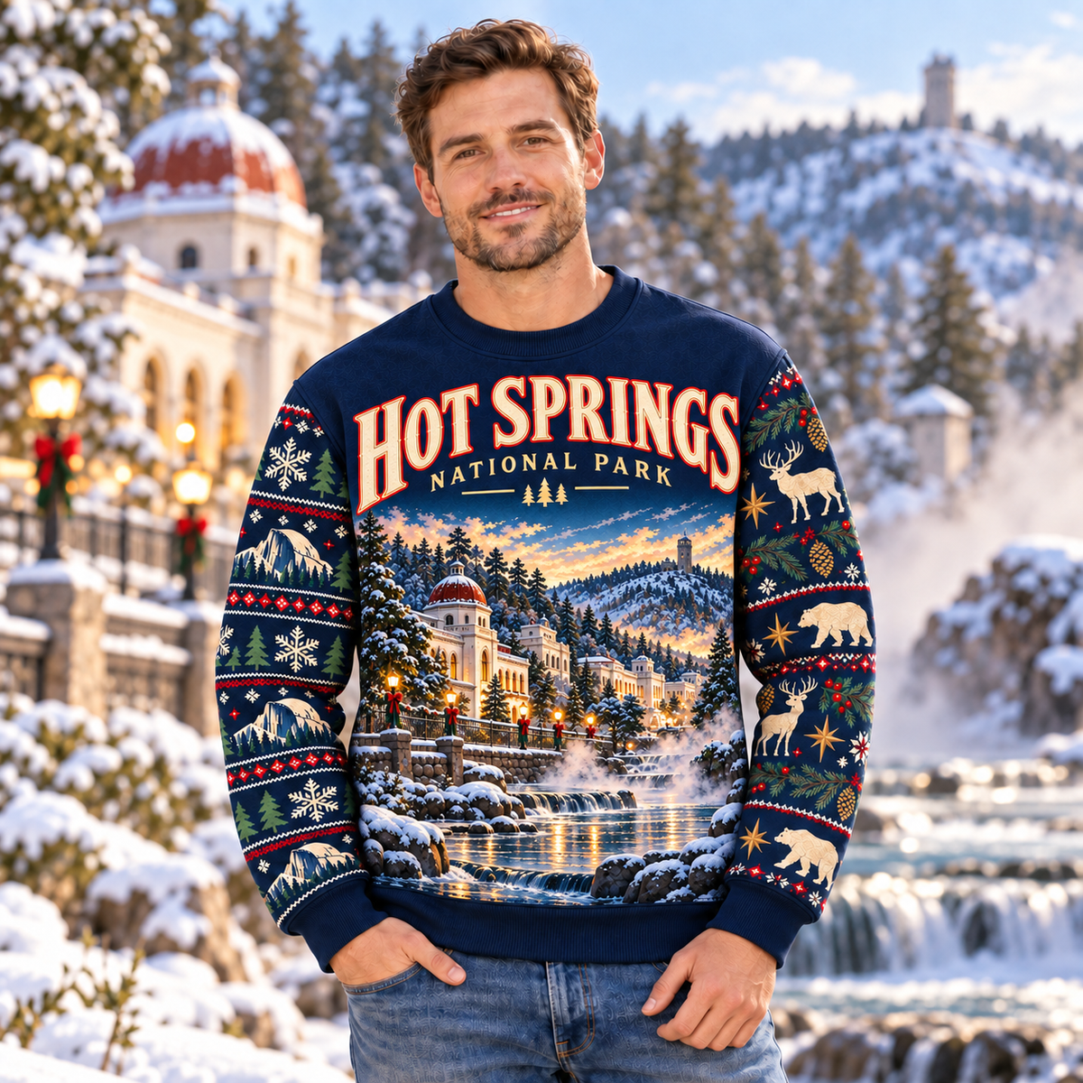 Hot Springs National Park Christmas Sweatshirt - photo 2
