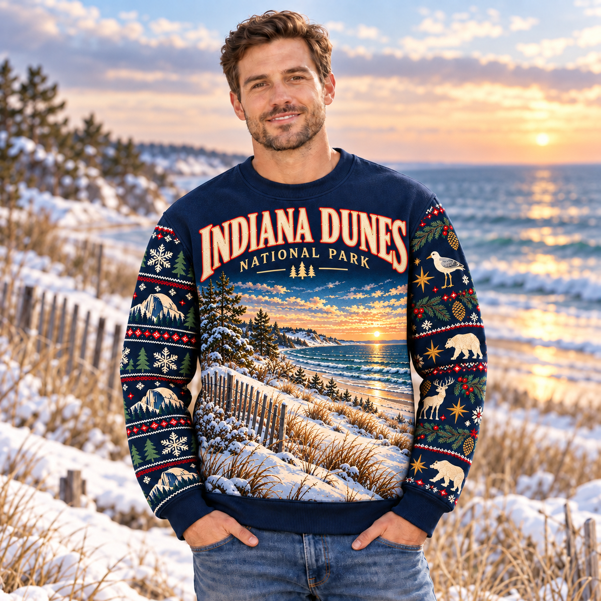 Indiana Dunes National Park Christmas Sweatshirt - photo 2
