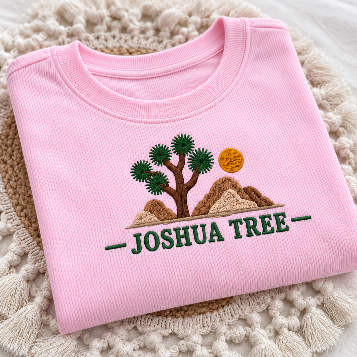 Joshua Tree National Park Cropped Baby Tee - Light Pink - photo 1