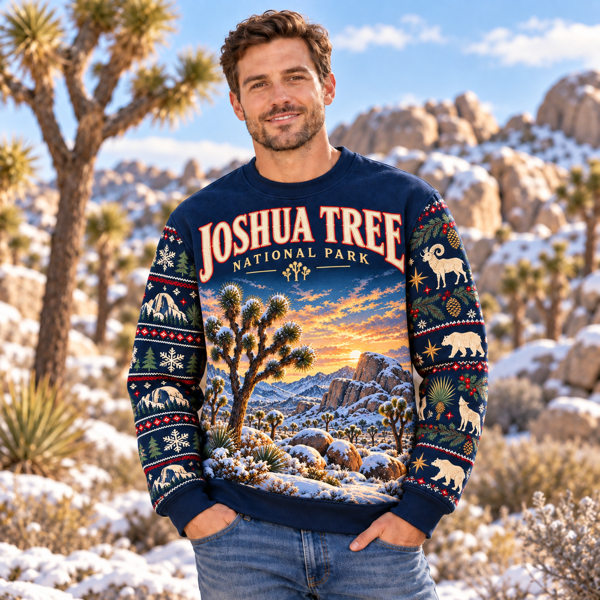 Joshua Tree National Park Christmas Sweatshirt - photo 2