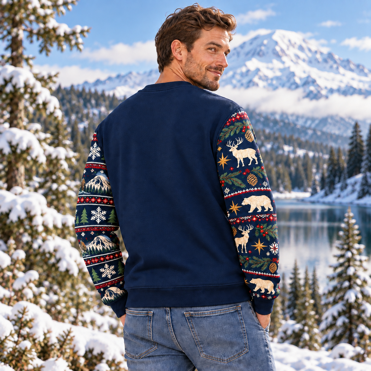 Mount Rainier National Park Christmas Sweatshirt - photo 3