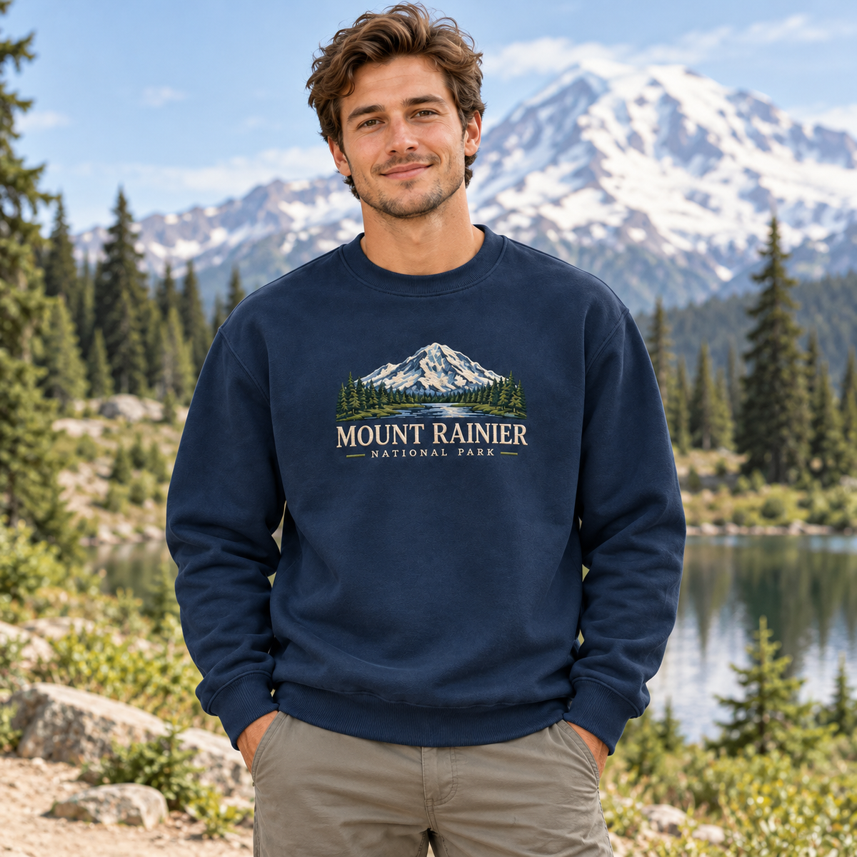 Mount Rainier National Park Embroidered Sweatshirt - photo 2