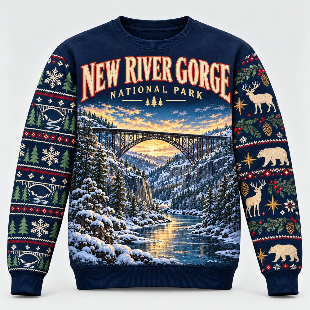 New River Gorge National Park Christmas Sweatshirt