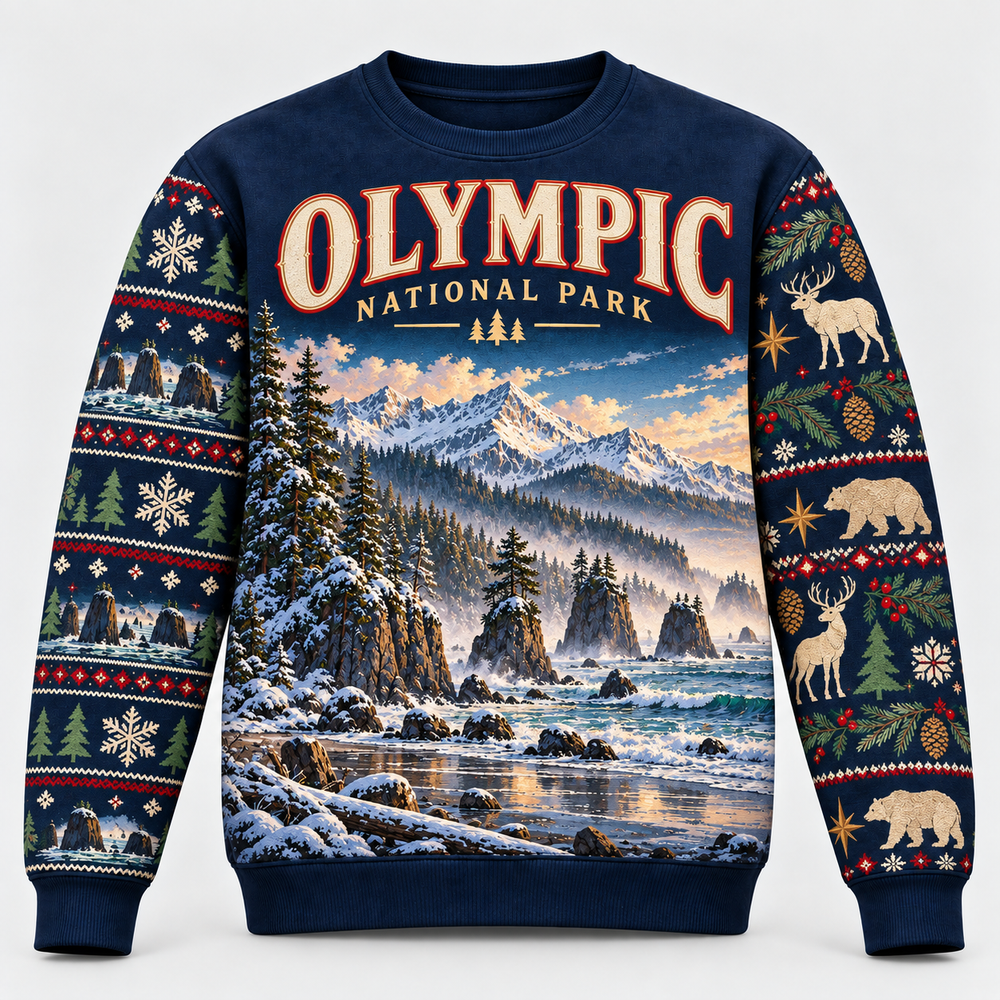 Olympic National Park Christmas Sweatshirt