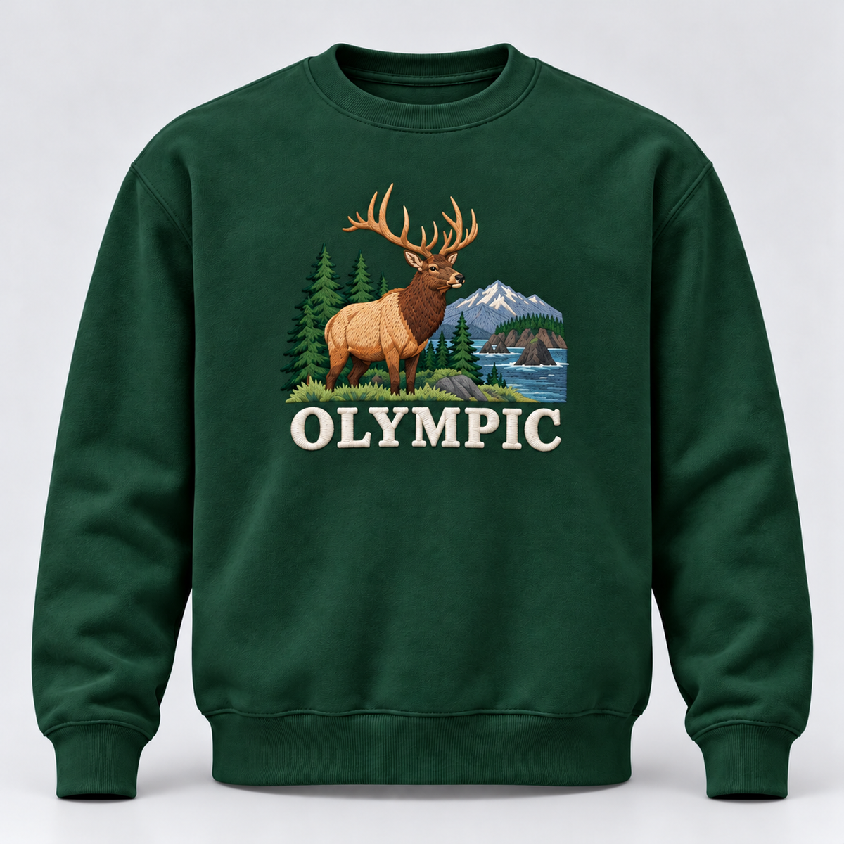Olympic National Park Embroidered Roosevelt Elk Sweatshirt - photo 2